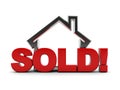 Sold house Royalty Free Stock Photo