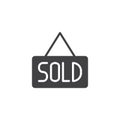 Sold house icon vector Royalty Free Stock Photo