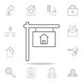 Sold icon, house sold out symbol. Set of sale real estate element icons. Premium quality graphic design. Signs, outline sym Royalty Free Stock Photo