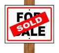 Sold Isolated Sign With Pole