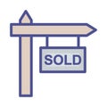 Sold Isolated Vector icon which can easily modify or edit