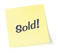 Sold Note Royalty Free Stock Photo
