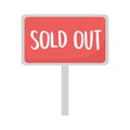 Sold out banner vector design