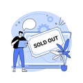 Sold-out event abstract concept vector illustration.