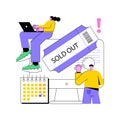 Sold-out event abstract concept vector illustration.