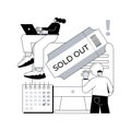 Sold-out event abstract concept vector illustration.