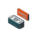 Sold Out Event Tickets and Admit One Sign Isometric Illustration Royalty Free Stock Photo