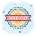 Sold out grunge rubber stamp. Vector illustration on white background. Business concept sold stamp pictogram Royalty Free Stock Photo