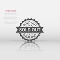 Sold out grunge rubber stamp. Vector illustration on white background. Business concept sold stamp pictogram Royalty Free Stock Photo