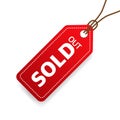 Sold out price tag sign. vector illustration Royalty Free Stock Photo