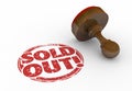 Sold Out Product Sellout Inventory Gone Stamp Royalty Free Stock Photo