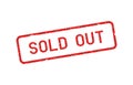 Sold out with red grunge rubber stamp Royalty Free Stock Photo