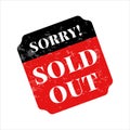 sold out red sticker Royalty Free Stock Photo