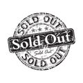 Sold out rubber stamp Royalty Free Stock Photo