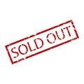 Sold out rubber stamp Royalty Free Stock Photo