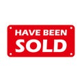 Sold out rubber stamp vector image Royalty Free Stock Photo