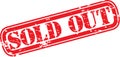 Sold out rubber stamp, vector Royalty Free Stock Photo