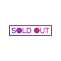 Sold out sign design vector Royalty Free Stock Photo