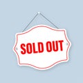 Sold out sign vector illustration. Royalty Free Stock Photo