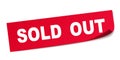 Sold out square sticker banner Ã¢â¬â vector Royalty Free Stock Photo