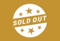 Sold out square sticker. Sold out sign. Sold out banner Royalty Free Stock Photo