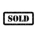 Sold out stamp symbol, label sticker sign button, text banner vector illustration Royalty Free Stock Photo