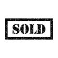 Sold out stamp symbol, label sticker sign button, text banner vector illustration Royalty Free Stock Photo