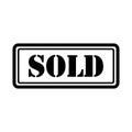 Sold out stamp symbol, label sticker sign button, text banner vector illustration Royalty Free Stock Photo
