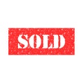 Sold out stamp symbol, label sticker sign button, text banner vector illustration Royalty Free Stock Photo