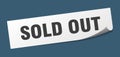 sold out sticker. Royalty Free Stock Photo