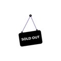 Sold Out Tag Icon Vector in Trendy Style on White Background Royalty Free Stock Photo
