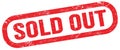 SOLD OUT, text written on red stamp sign Royalty Free Stock Photo