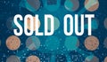Sold out theme with abstract dots background