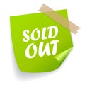 Sold out sign Royalty Free Stock Photo