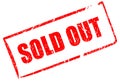 Sold out vector rectangular stamp Royalty Free Stock Photo