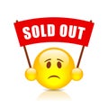 Sold out vector sign Royalty Free Stock Photo
