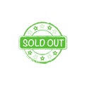 Sold out vector stamp Royalty Free Stock Photo