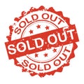 Sold out vector stamp Royalty Free Stock Photo