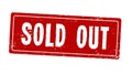 Sold out vector stamp Royalty Free Stock Photo