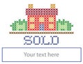 Sold Real Estate Yard Sign, Cross Stitch Embroidery