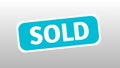 SOLD red stamp. Flat  icon Royalty Free Stock Photo