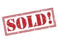 Sold red stamp Royalty Free Stock Photo