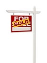 Sold For Sale Real Estate Sign with Clipping Path Royalty Free Stock Photo