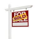 Sold For Sale Real Estate Sign with Clipping Path Royalty Free Stock Photo