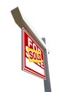 Sold For Sale Real Estate Sign Isolated on White Background with Transparent PNG Option. Royalty Free Stock Photo