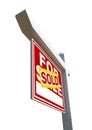 Sold For Sale Real Estate Sign on a White Background with Transparent PNG Option. Royalty Free Stock Photo
