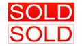 Sold Sign