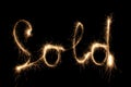 SOLD sparkler Royalty Free Stock Photo