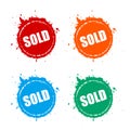 Sold grunge vector icon Royalty Free Stock Photo