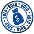 Sold stamp Royalty Free Stock Photo
